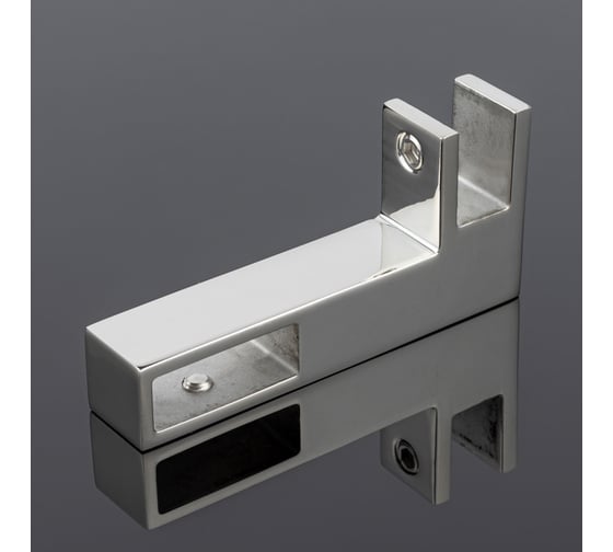 Держатель стекла SERVICE PLUS г-образный, сквозной, 30x10, хром, sus304 S02-502CR/sus304
