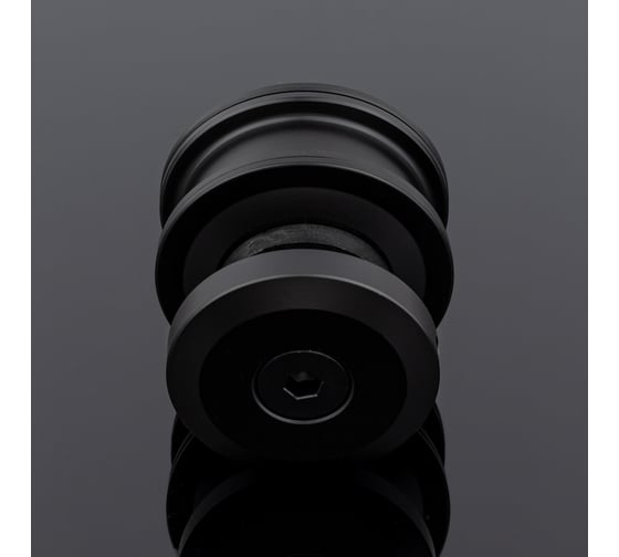 Ролик с креплением к стеклу SERVICE PLUS черный матовый, sus304 R02-401BLK/SUS304