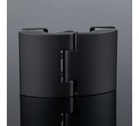 Петля стекло-стекло SERVICE PLUS 180/135, черный матовый, латунь P03-102BLK/brass
