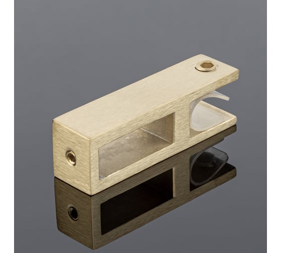 Держатель стекла SERVICE PLUS сквозной, 30x10, брашированное золото, sus304 S02-501BGD/sus304