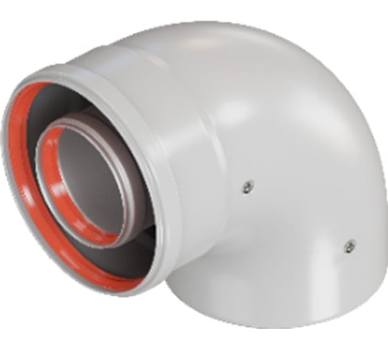 Промежуточный отвод ROMMER Rca-6010-000090 раструбный, 90 гр. 60/100 (наружный диаметр мама/папа) RG0091CSP6KDIS
