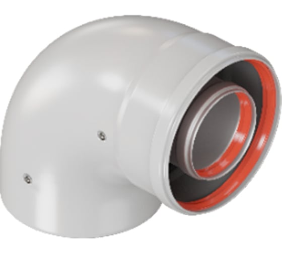 Промежуточный отвод ROMMER Rca-6010-000090 раструбный, 90 гр. 60/100 (наружный диаметр мама/папа) RG0091CSP6KDIS