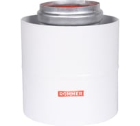 Начальный участок ROMMER Rca-6010-210100 вертикальный, коаксильный, 60/100, хомут в комплекте + втулка d60 l-50 RG0091CSP6L0IV