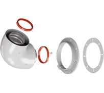 Начальный участок ROMMER Rca-6010-240190 90 гр. 60/100 (bosch, buderus, navien s/c/e, baxi eco nova/classic, baltur, лемакс, fondital ) в комплекте фланец RG0091CSP6K5QR 26580680