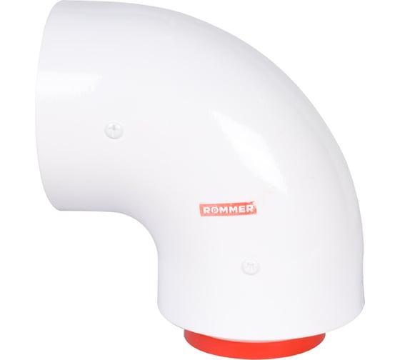 Начальный участок ROMMER Rca-6010-240190 90 гр. 60/100 (bosch, buderus, navien s/c/e, baxi eco nova/classic,  baltur, лемакс, fondital ) в комплекте фланец RG0091CSP6K5QR 1