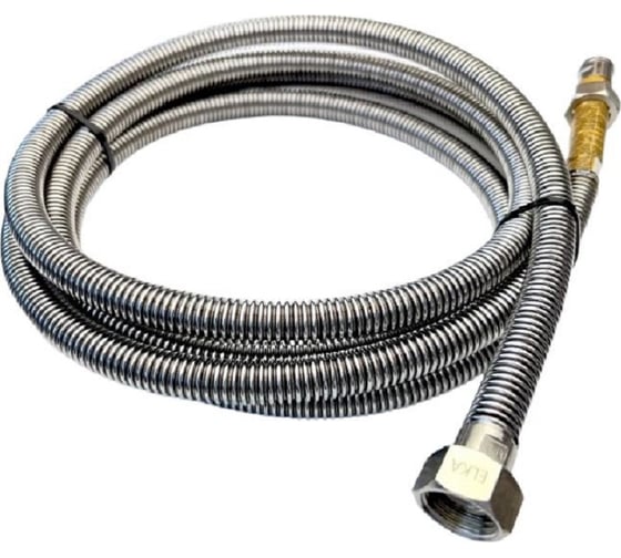 Сильфонная подводка для газа ELKA 1/2" 1,0 м., вн/вн 772046В