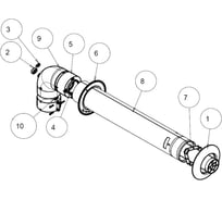 Набор труб (60/100 мм; 1000 мм) Protherm 0020199380