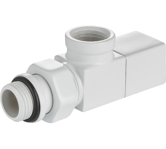 Набор дизайн-вентилей ROYAL THERMO CUBE осевой, белый, 1/2" НС-1422572