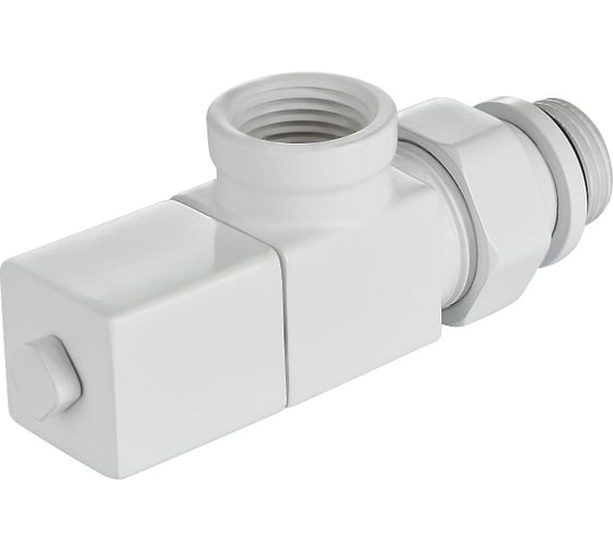 Набор дизайн-вентилей ROYAL THERMO CUBE осевой, белый, 1/2" НС-1422572