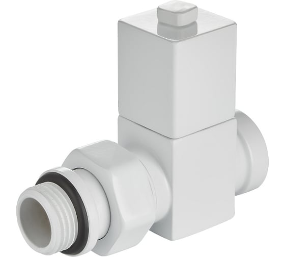Набор дизайн-вентилей ROYAL THERMO CUBE прямой, белый, 1/2" НС-1422574