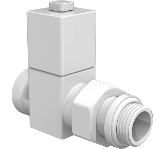 Набор дизайн-вентилей ROYAL THERMO CUBE прямой, белый, 1/2" НС-1422574