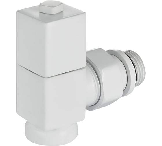 Набор дизайн-вентилей ROYAL THERMO CUBE угловой, белый, 1/2" НС-1422577