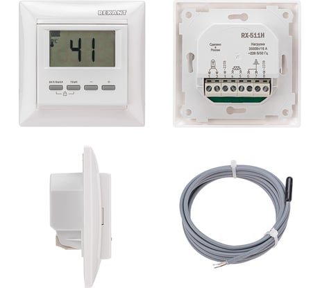 Цифровой терморегулятор REXANT RX-511H, белый 51-0566