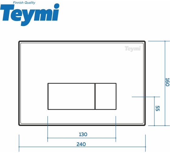 Клавиша смыва Teymi Helmi двойной смыв, хром глянец T70202CH ЦБ-00266819