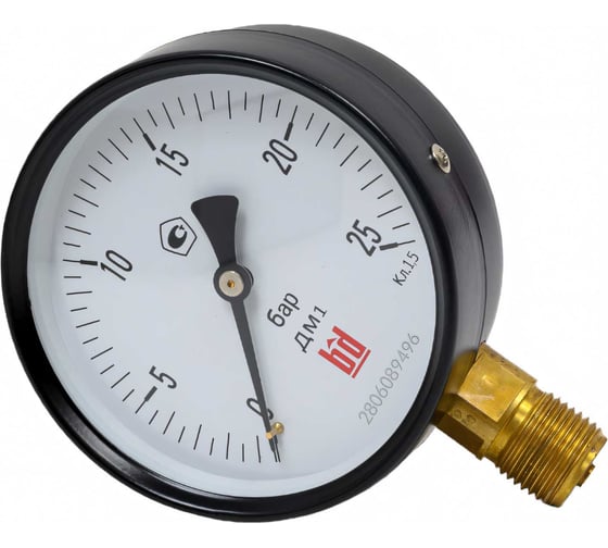 Манометр ДМ 1 Т2 100 Р (0-25) бар, кл.1.5, G1/2" BD 1151100016