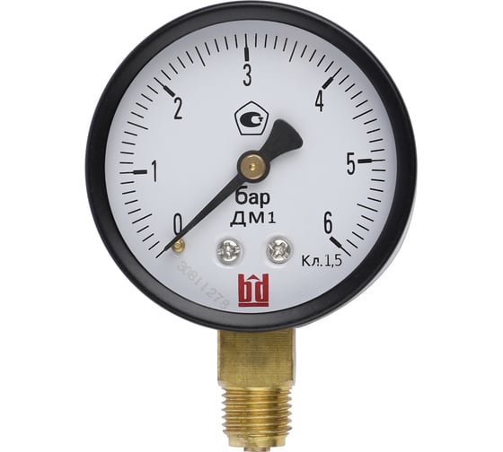 Манометр ДМ 1 Т2 063 Р (0-6) бар, кл.1.5, G1/4" BD 1151100010