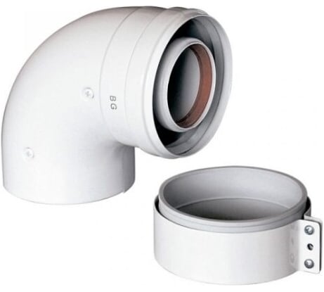 Коаксиальный отвод Baxi 90 для всех котлов кроме eco classic / eco nova, диам. 60/100 мм MT71410142