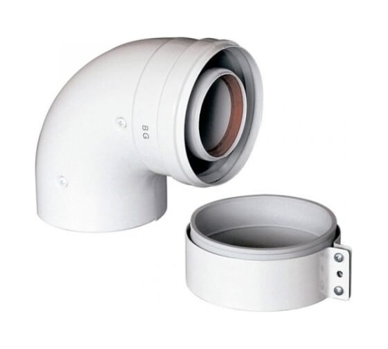 Коаксиальный отвод Baxi 90 для всех котлов кроме eco classic / eco nova, диам. 60/100 мм  MT71410142