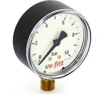 Радиальный манометр 10бар, диаметр 80мм, 1/2Н Uni-Fitt 301P3042