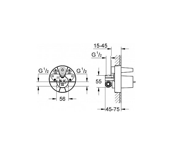 Встраиваемая часть смесителя для душа GROHE Ondus 33964000