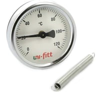 Накладной термометр Uni-Fitt с пружиной, 120С, диаметр 63 мм 320P4030