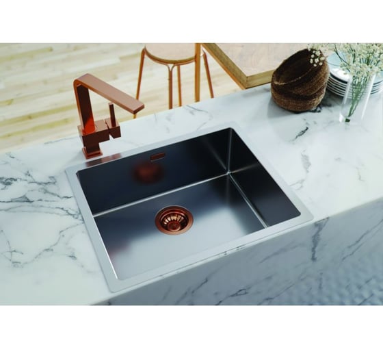 Выпуск для мойки ALVEUS 114 copper с рамкой и заглушкой (гофра) 1144842