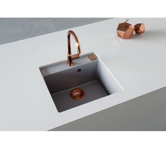 Выпуск для мойки с вертикальным переливом ALVEUS pop up copper с рамкой и заглушкой 1144851