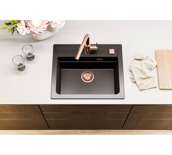 Выпуск для мойки с вертикальным переливом ALVEUS pop up copper с рамкой и заглушкой 1144851