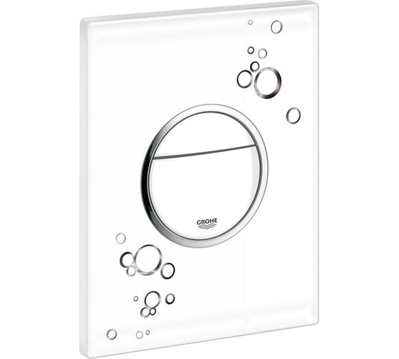 Панель смыва для унитаза GROHE Nova Cosmopolitan Print (3 режима смыва), белый глянец 38847LI0 1