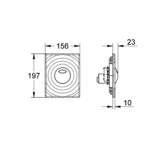 Панель смыва для унитаза GROHE Surf (3 режима смыва), хром 38861000