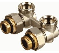 Узел для нижнего подключения стального радиатора Terma шаровой 3/4"на 1/2" угловой (33980) 29043