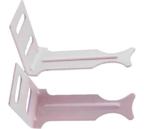 Универсальный угловой усиленный кронштейн для радиатора MasterProf белый, 2 шт ИС.030134