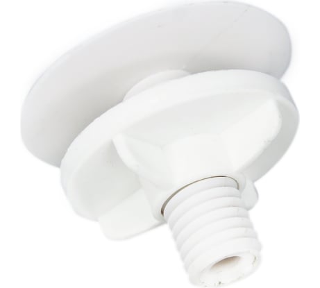 Заглушка на умывальник MasterProf 50 мм, белая ИС.130497