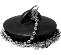 Пробка для ванны/раковины с хромированной короткой цепочкой MasterProf MP-У ИС.130506