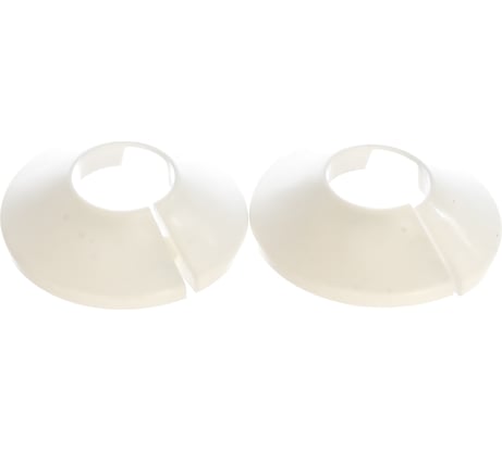 Декоративная чашка отражатель MasterProf 55х20х12 мм, разъемная, пластик, белая, 2 шт ИС.130727