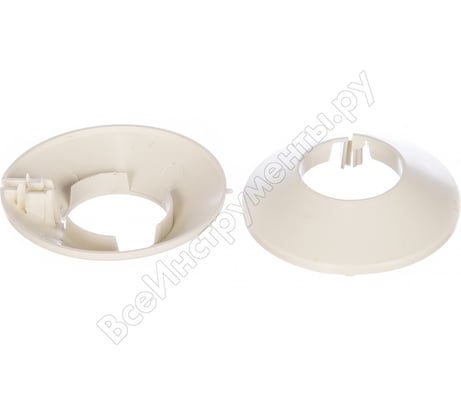 Декоративная чашка отражатель MasterProf 60х28х12 мм, разъемная, пластик, белая, 2 шт ИС.130728