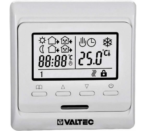 Электронный комнатный хронотермостат с датчиком температуры пола Valtec VT.AC709.0.0