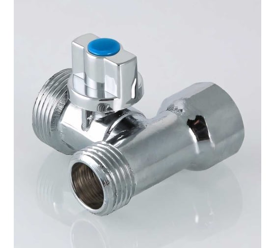 Шаровой кран для подключения сантехнических приборов 1/2х3/4х1/2 Valtec VT.256.N.04