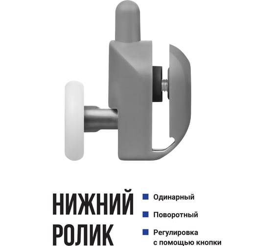 Ролики для душевой кабины BIRD HOUSE 23 мм, набор 2 шт 50950