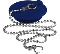 Пробка для ванны MasterProf синяя с хромированной цепочкой 45см ТД.030467