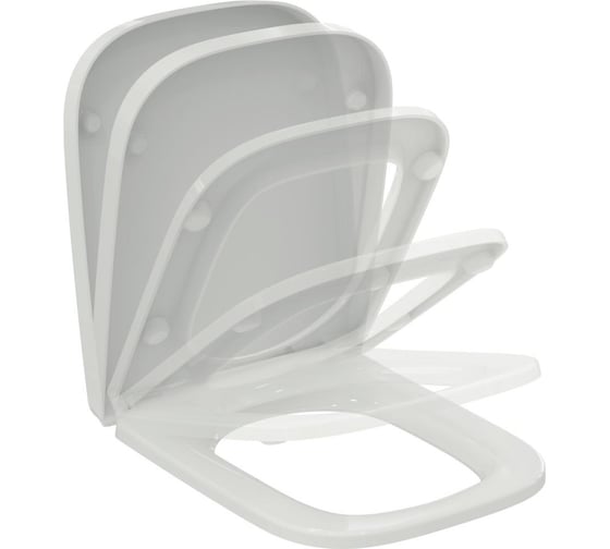 Сиденье и крышка Ideal Standard T468301 i life b с функцией плавного закрытия, дюропласт, металлические шарниры, легкосъемное 00000097708