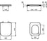 Сиденье и крышка Ideal Standard T468301 i life b с функцией плавного закрытия, дюропласт, металлические шарниры, легкосъемное 00000097708 7