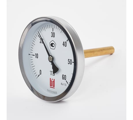 Биметаллический термометр BD ТБ 100Т/100 (0-60С), G1/2, кл. т. 1,5 1161001013