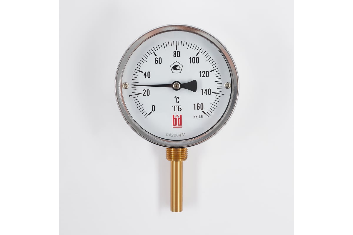 Биметаллический термометр BD ТБ 100Т/150 (0-160С), G1/2, 1,5 рос ...