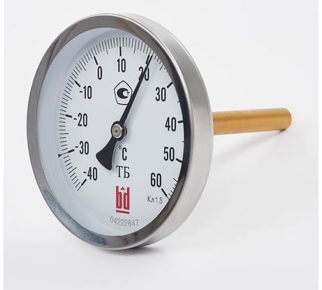 Биметаллический термометр BD ТБ 100Т/100 (-40-60С), G1/2, кл. т. 1,5 1161001008