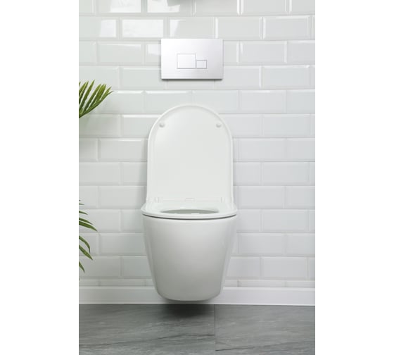 Кнопка для инсталляции Quarter Bath хром матовый 0060