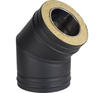 Отвод-сэндвич КПД 45гр, ф150x230, черный 4603736556115