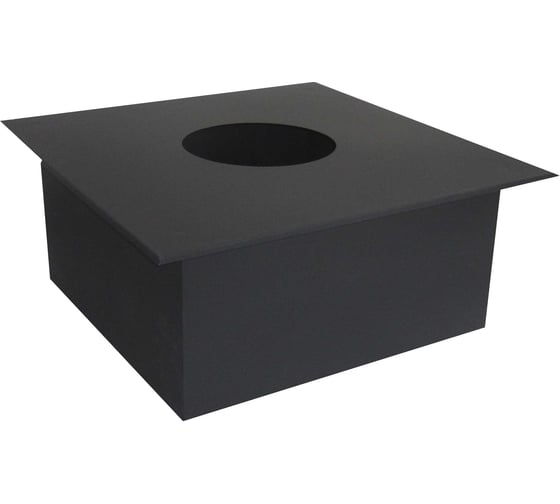 Потолочно проходной узел КПД 0.7 мм, 450x450, ф200, под стакан, черный 4603736555934 1