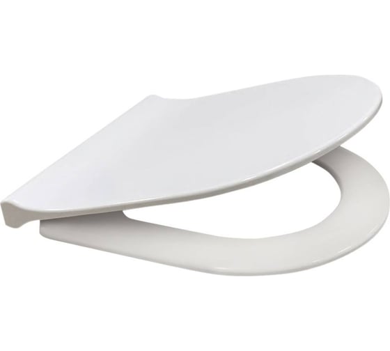 Сиденье для унитаза LAPARET universal slim, дюропласт, с микролифтом, быстросъемное ультратонкое (крепление металл, ), белый 019643 1