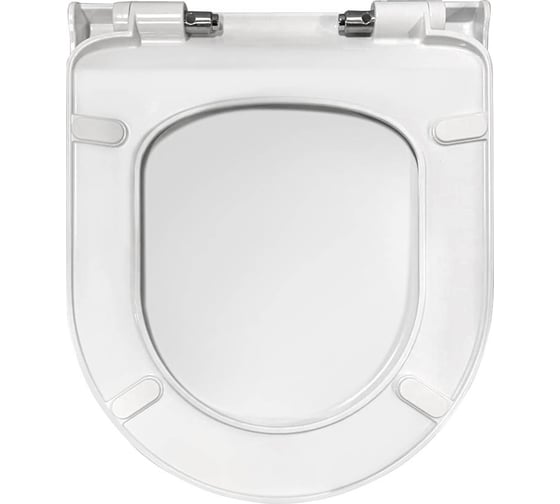 Сиденье для унитаза LAPARET universal slim, дюропласт, с микролифтом, быстросъемное ультратонкое (крепление металл, ), белый 019643
